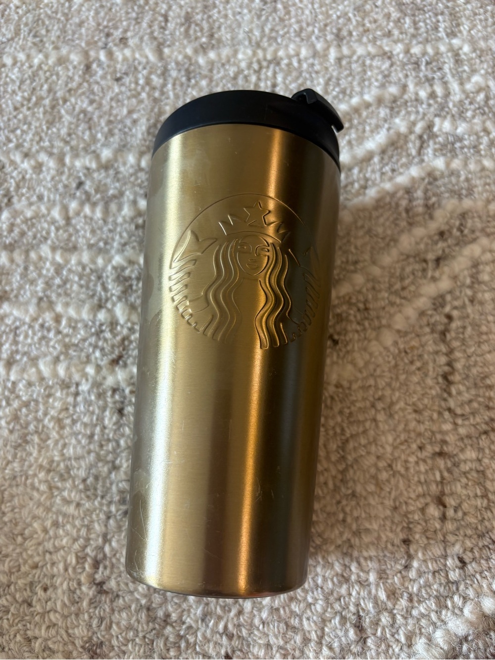 Gold Starbucks thermos